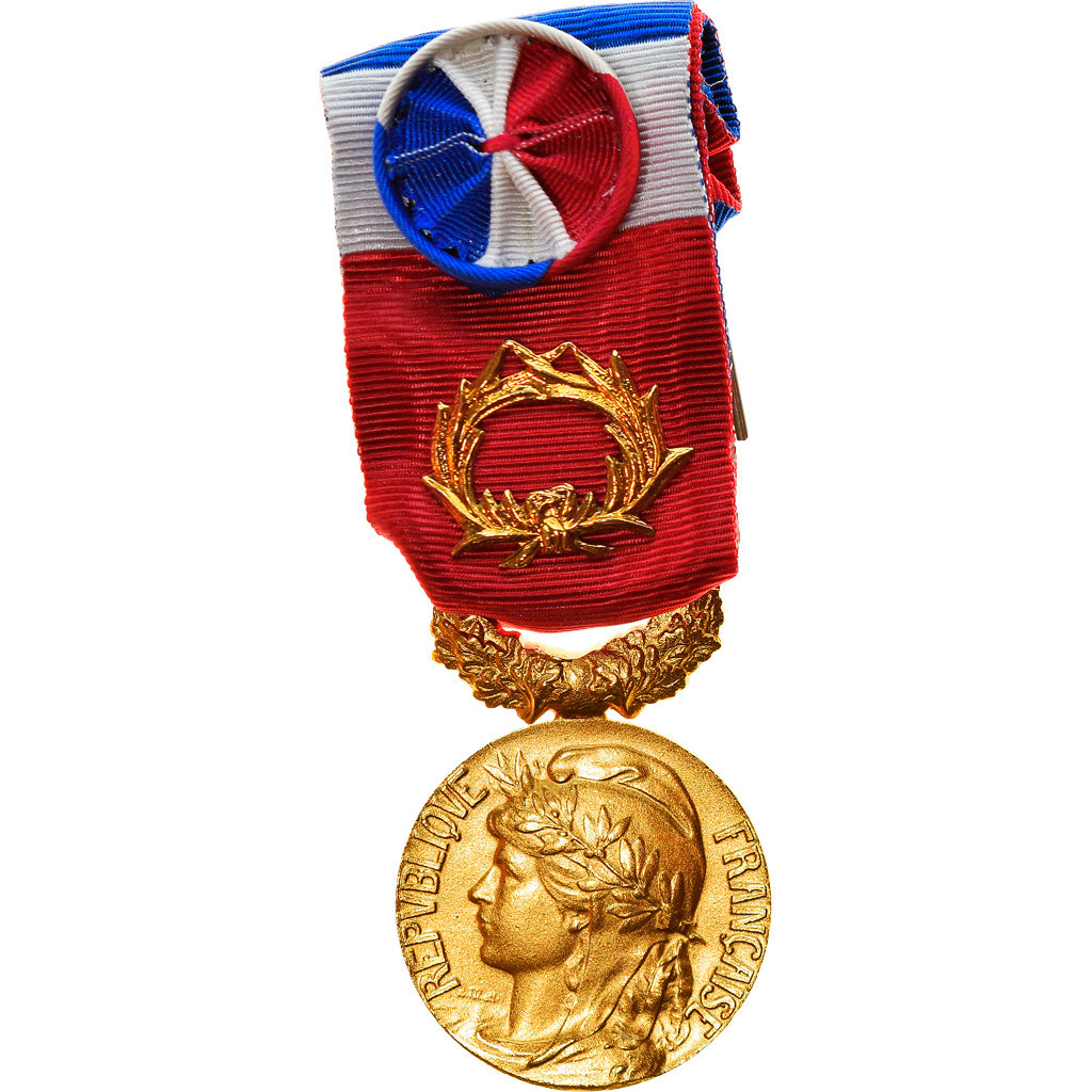 France, Médaille d'honneur du travail, Medal, Excellent Quality, Mattei, Gilt
