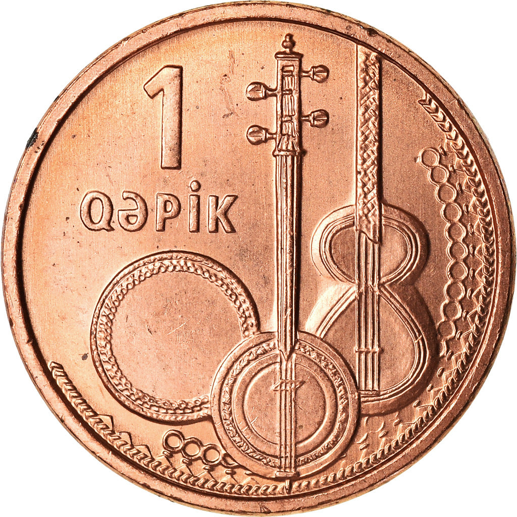 Moneta, Azerbaigian, Qapik, Undated (2006), SPL, Acciaio placcato rame, KM:39