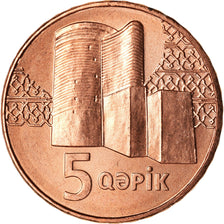 Münze, Aserbaidschan, 5 Qapik, Undated (2006), UNZ, Copper Plated Steel, KM:41