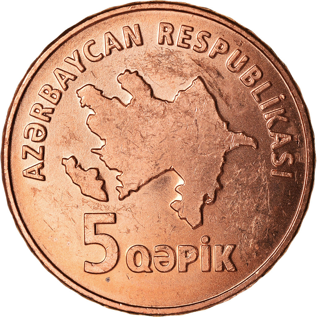 Münze, Aserbaidschan, 5 Qapik, Undated (2006), UNZ, Copper Plated Steel, KM:41