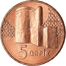Moneta, Azerbejdżan, 5 Qapik, Undated (2006), MS(63), Miedź platerowana