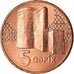 Monnaie, Azerbaïdjan, 5 Qapik, Undated (2006), SPL, Copper Plated Steel, KM:41