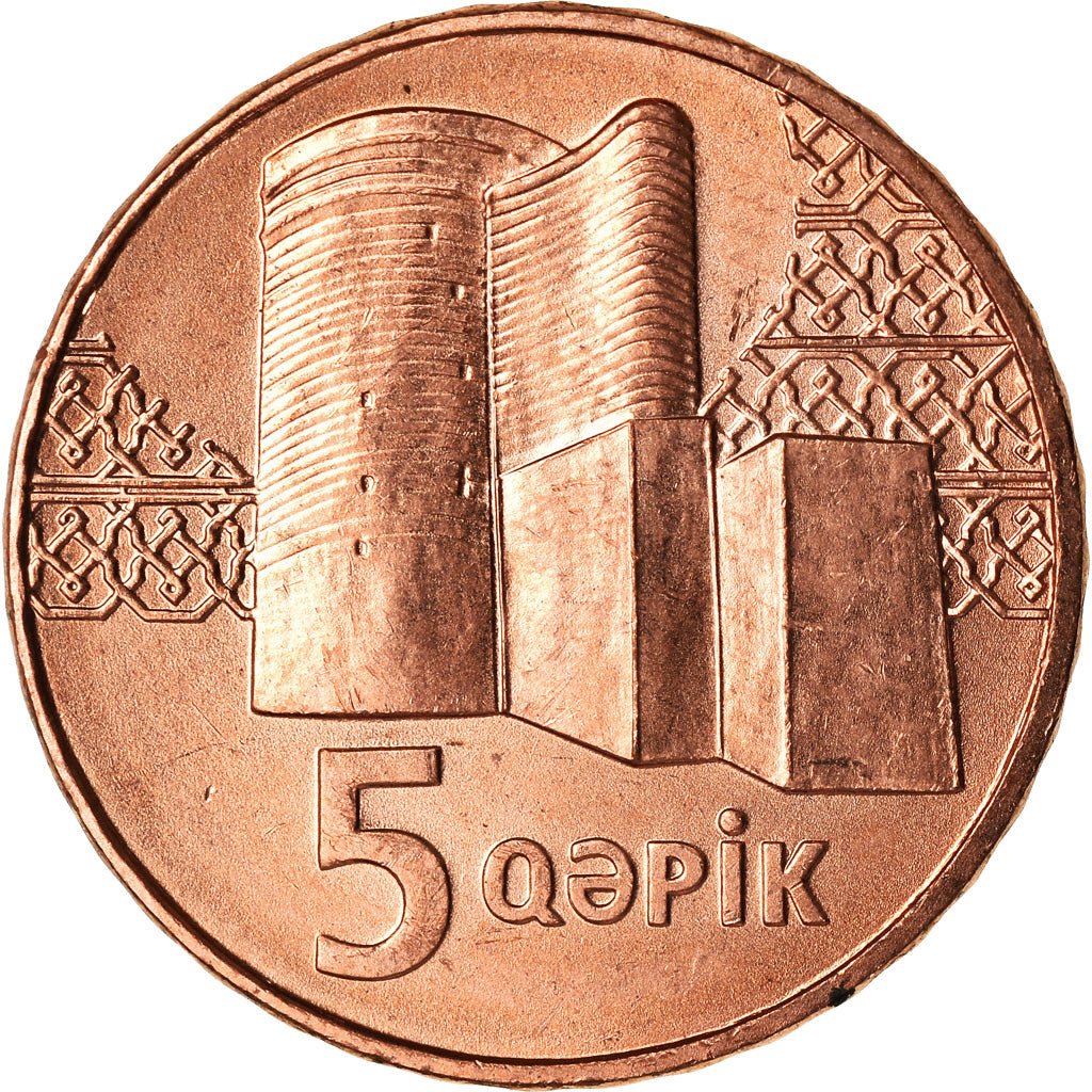 Münze, Aserbaidschan, 5 Qapik, Undated (2006), UNZ, Copper Plated Steel, KM:41