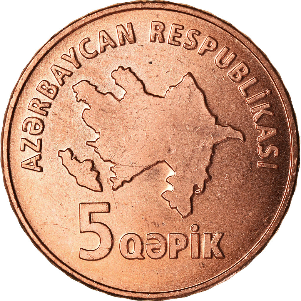 Münze, Aserbaidschan, 5 Qapik, Undated (2006), UNZ, Copper Plated Steel, KM:41