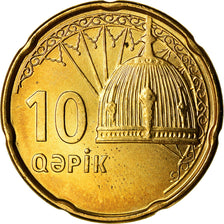 Moneta, Azerbejdżan, 10 Qapik, Undated (2006), MS(63), Mosiądz platerowany