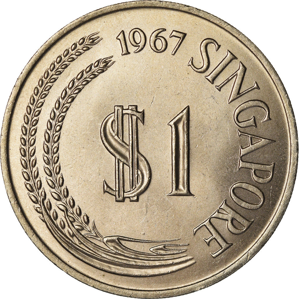 Moneda, Singapur, Dollar, 1967, Singapore Mint, EBC+, Cobre - níquel, KM:6