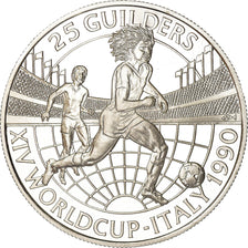 Moneta, Suriname, 25 Guilder, 1990, Proof, SPL+, Argento, KM:32