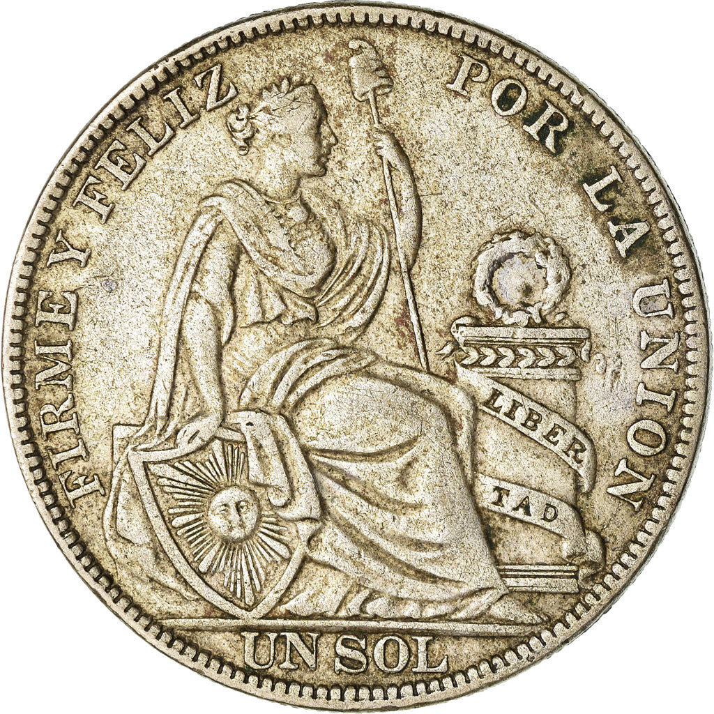 Coin, Peru, Sol, 1924, Philadelphia, EF(40-45), Silver, KM:218.1