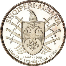Moneta, Albania, 5 Lekë, 1968, Proof, MS(64), Srebro, KM:49.1
