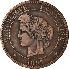 Münze, Frankreich, Cérès, 10 Centimes, 1897, Paris, S+, Bronze, KM:815.1