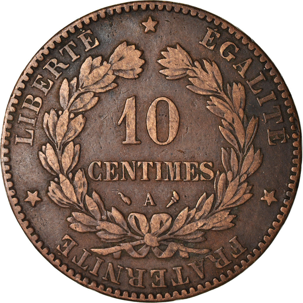 Münze, Frankreich, Cérès, 10 Centimes, 1897, Paris, S+, Bronze, KM:815.1