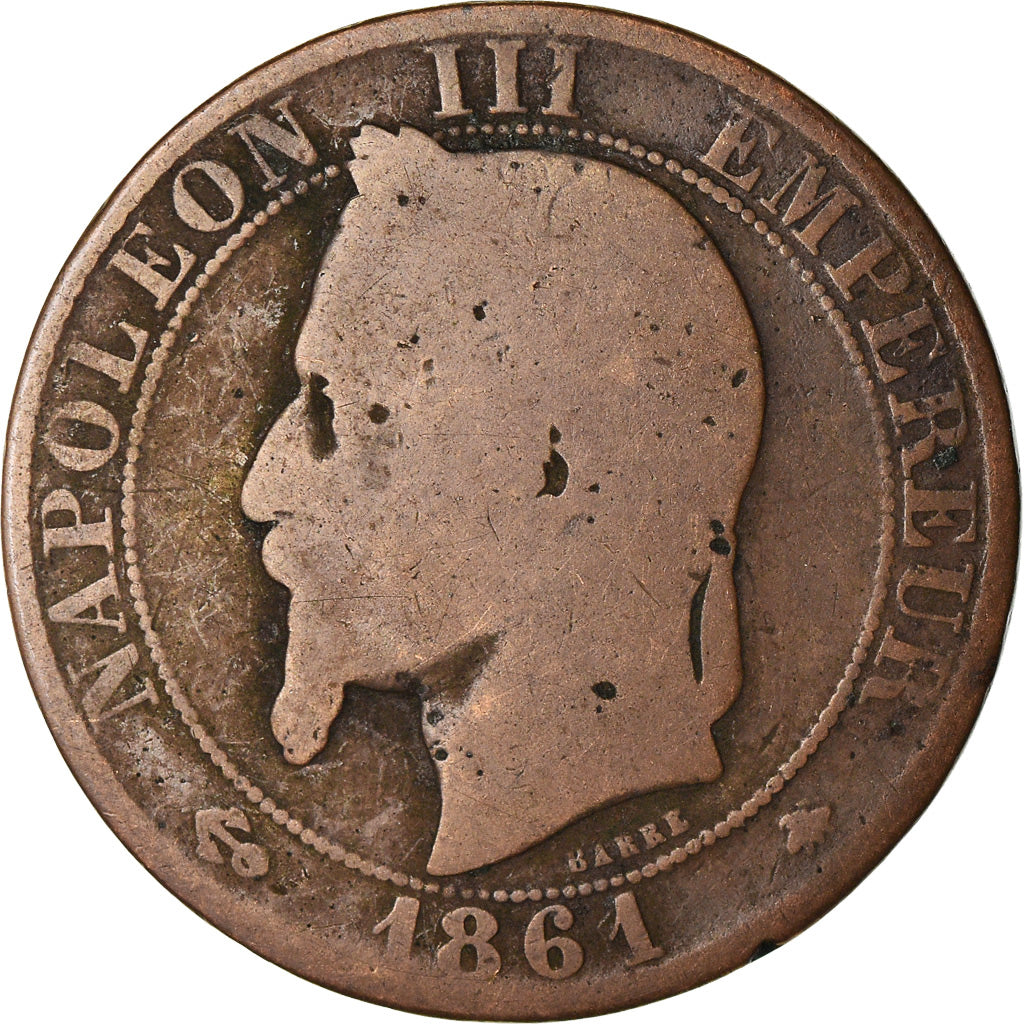 Coin, France, Napoleon III, Napoléon III, 5 Centimes, 1861, Paris, F(12-15)