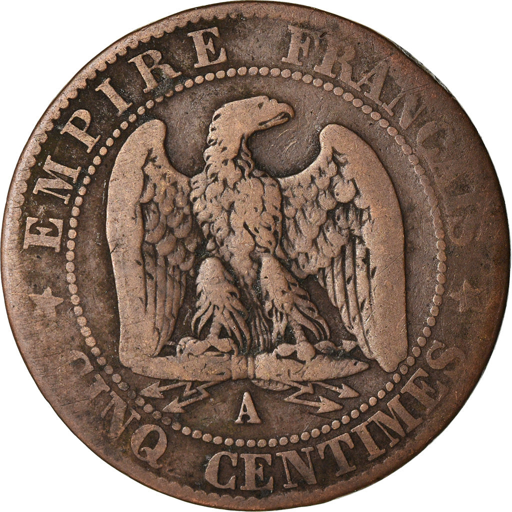 Coin, France, Napoleon III, Napoléon III, 5 Centimes, 1861, Paris, F(12-15)