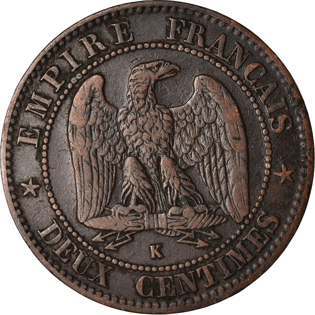 Monnaie, France, Napoleon III, Napoléon III, 2 Centimes, 1862, Bordeaux, TTB+