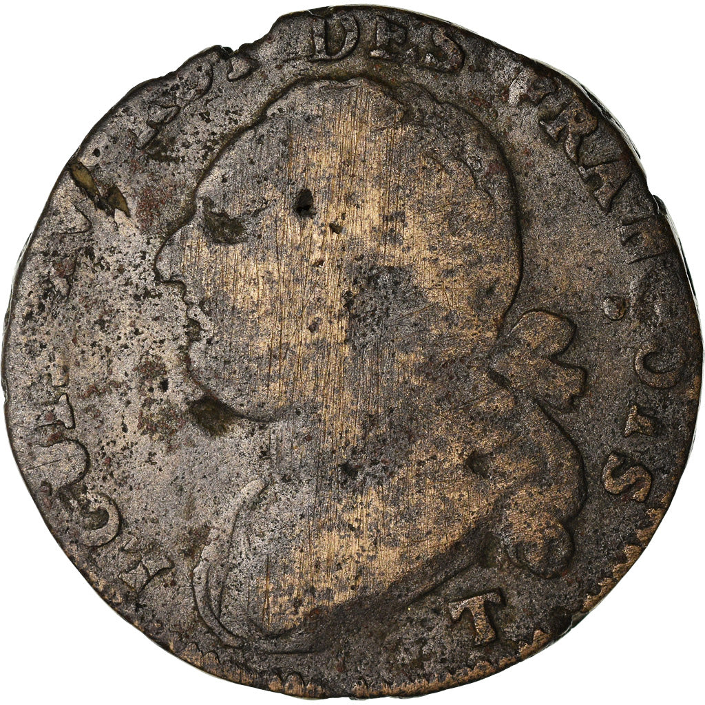 Munten, Frankrijk, 12 deniers françois, 12 Deniers, 1792, Nantes, ZG, Bronze