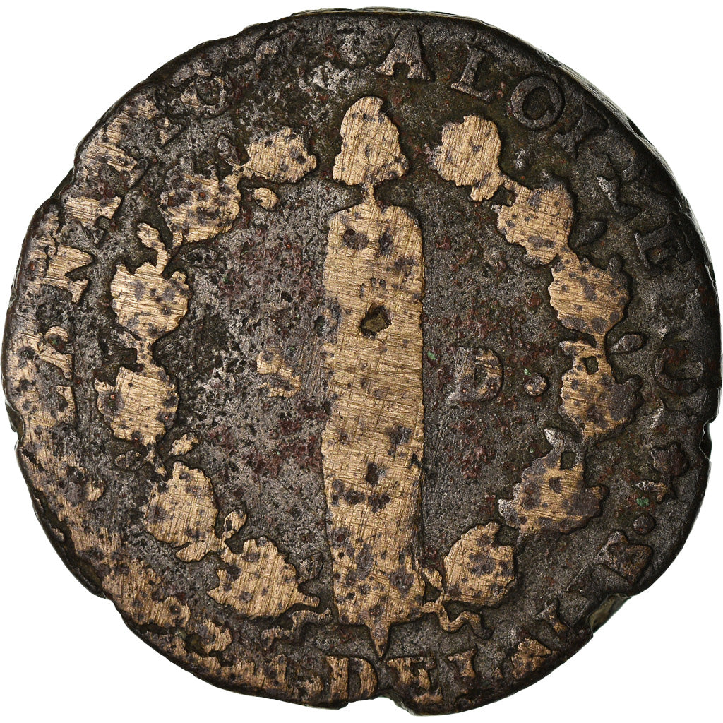 Munten, Frankrijk, 12 deniers françois, 12 Deniers, 1792, Nantes, ZG, Bronze