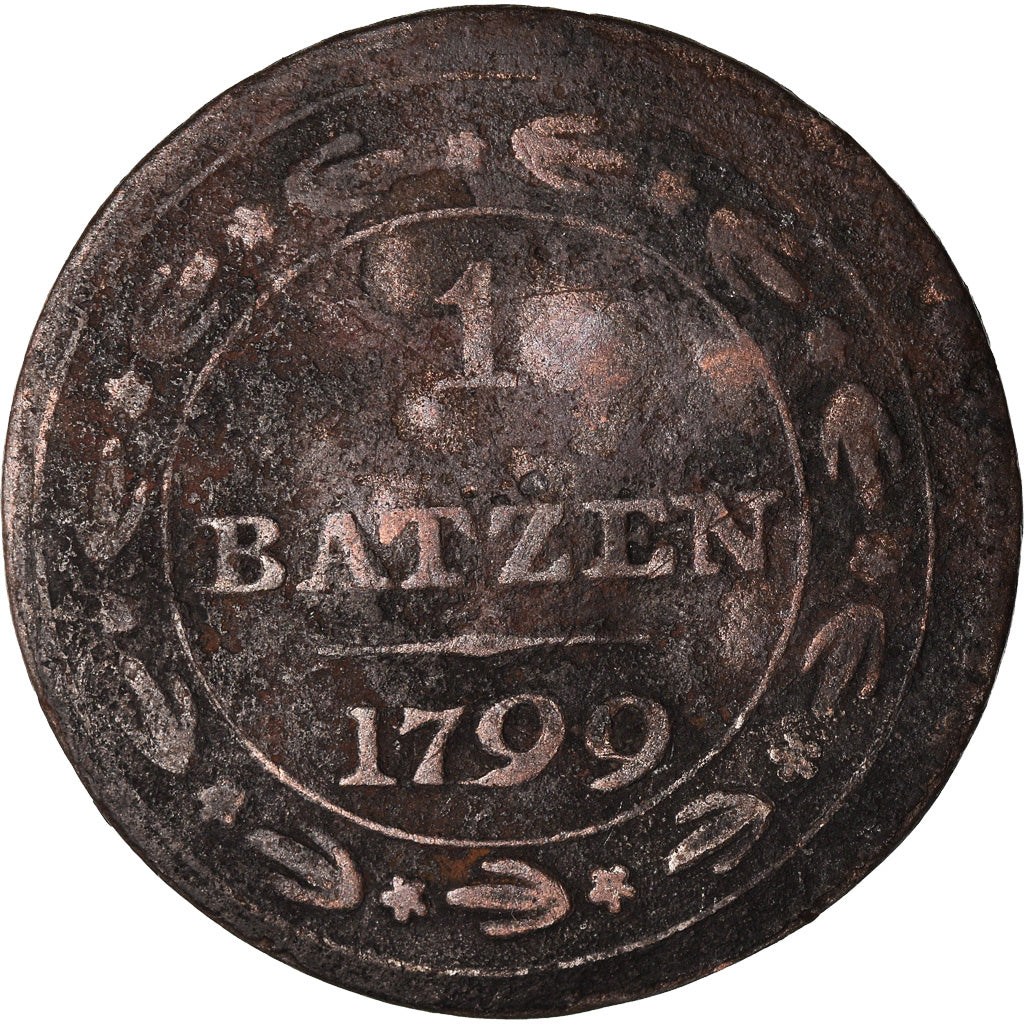 Monnaie, Suisse, Batzen, 1799, Bern, TB, Billon, KM:A8