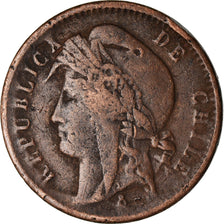 Münze, Chile, 1/2 Centavo, 1886, Santiago, S+, Kupfer, KM:148a