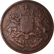 Moneta, INDIA - BRITANNICA, BOMBAY PRESIDENCY, 1/4 Anna, Paisa, 1833, Calcutta