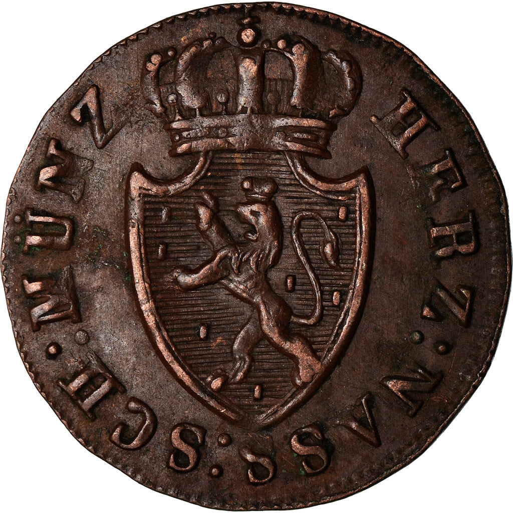 Münze, Deutsch Staaten, NASSAU, Wilhelm, 1/4 Kreuzer, 1819, Wiesbaden, SS+