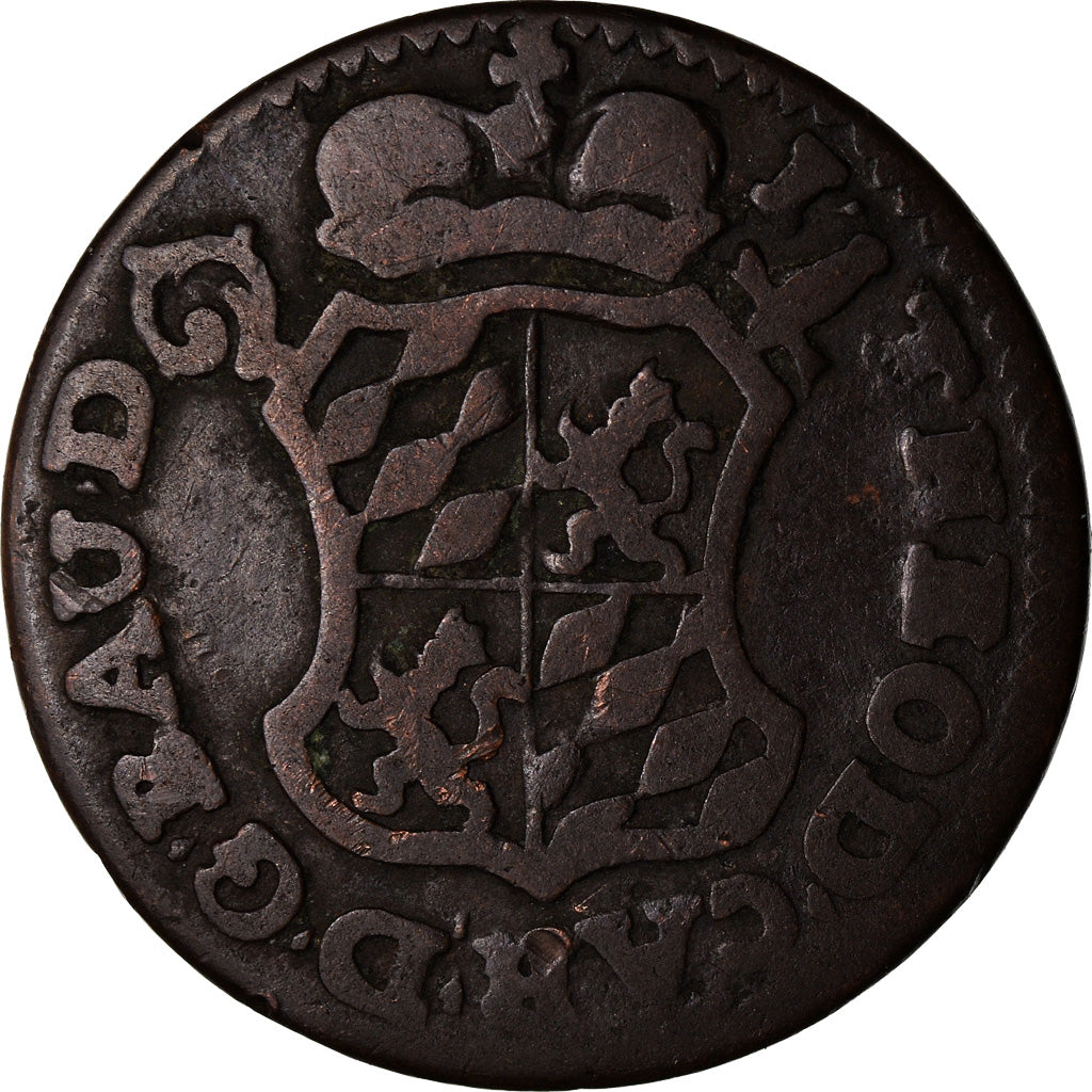 Moneta, LIEGE, John Theodore, Liard, 1750, Liege, MB+, Rame, KM:155