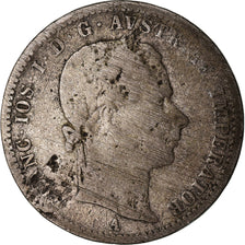 Munten, Oostenrijk, Franz Joseph I, 1/4 Florin, 1858, FR, Zilver, KM:2213