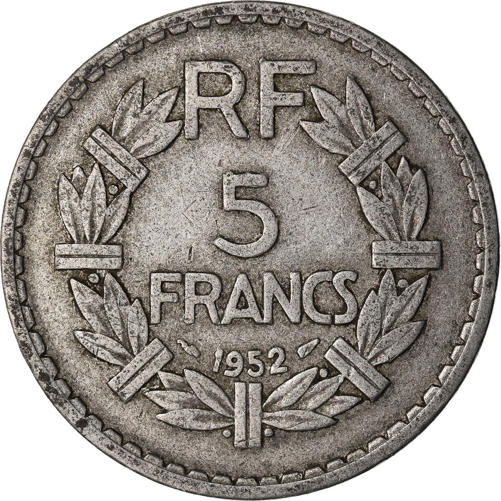 Coin, France, Lavrillier, 5 Francs, 1952, Paris, VF(30-35), Aluminum, KM:888b.1