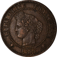 Monnaie, France, Cérès, 2 Centimes, 1889, Paris, TTB+, Bronze, KM:827.1