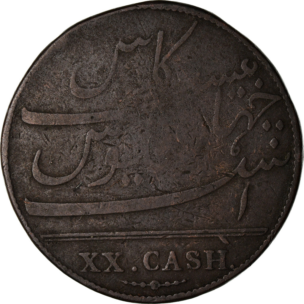 Moneta, INDIA - BRITANNICA, MADRAS PRESIDENCY, 20 Cash, 1803, Soho Mint