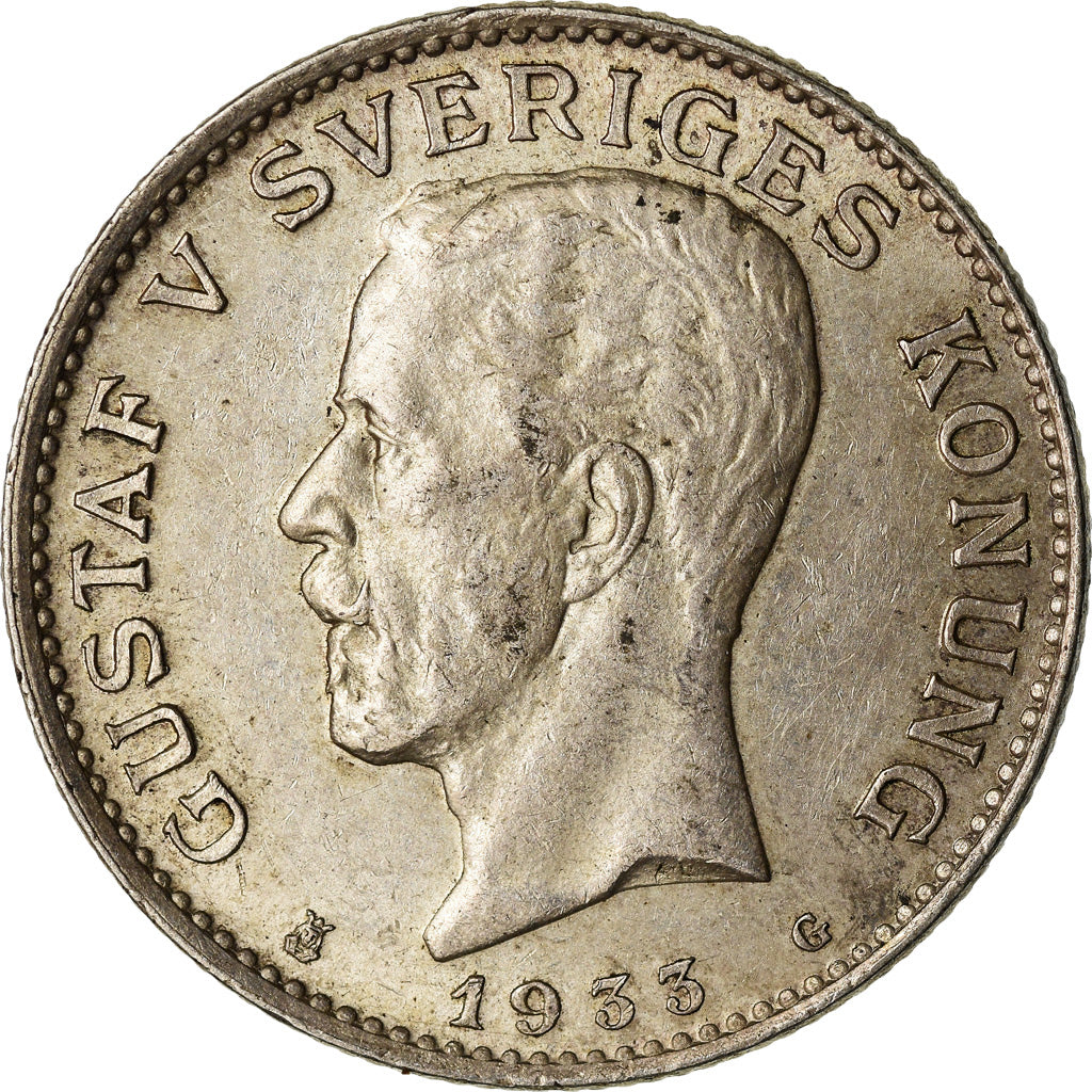 Monnaie, Suède, Gustaf V, Krona, 1933, SPL, Argent, KM:786.2