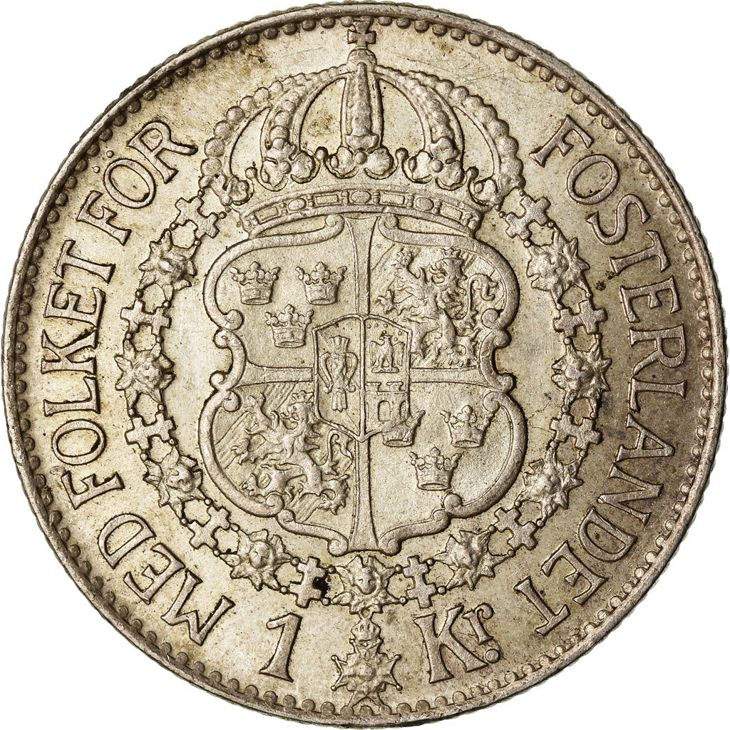 Monnaie, Suède, Gustaf V, Krona, 1933, SPL, Argent, KM:786.2