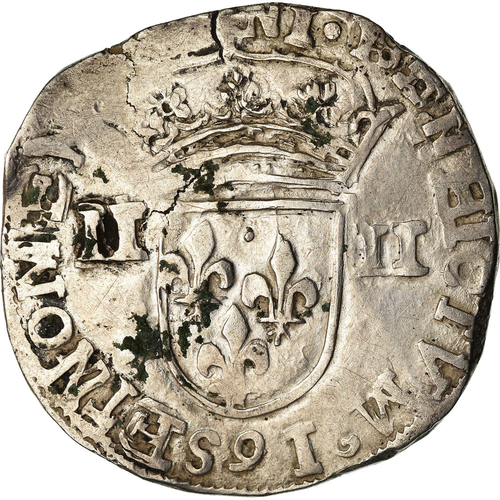 Monnaie, France, Henri III, 1/4 Ecu, Rennes, Faux d'époque, TTB, Argent