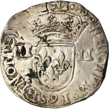 Monnaie, France, Henri III, 1/4 Ecu, Rennes, Faux d'époque, TTB, Argent