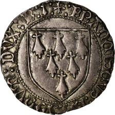 Moneta, Francja, Bretagne, François II, Blanc, Rennes, AU(50-53), Srebro