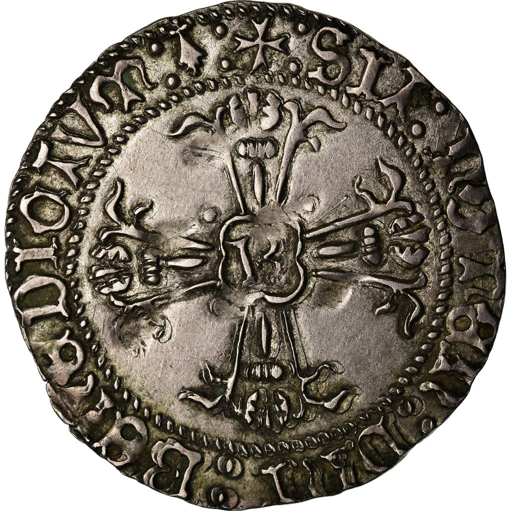 Moneta, Francja, Bretagne, François II, Blanc, Rennes, AU(50-53), Srebro