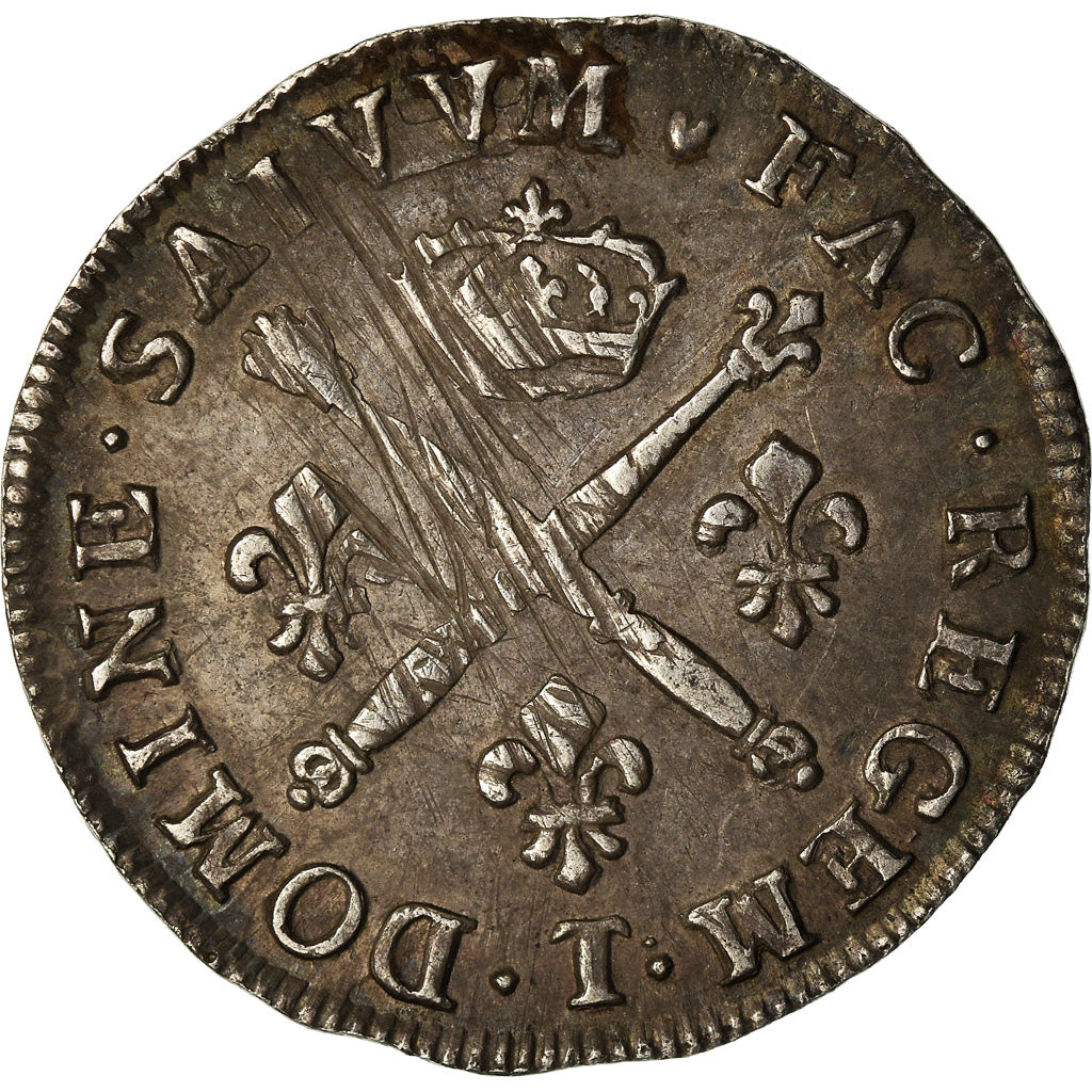 Münze, Frankreich, Louis XIV, 20 Sols aux insignes, 1/4 Ecu, 1707, Nantes, S+