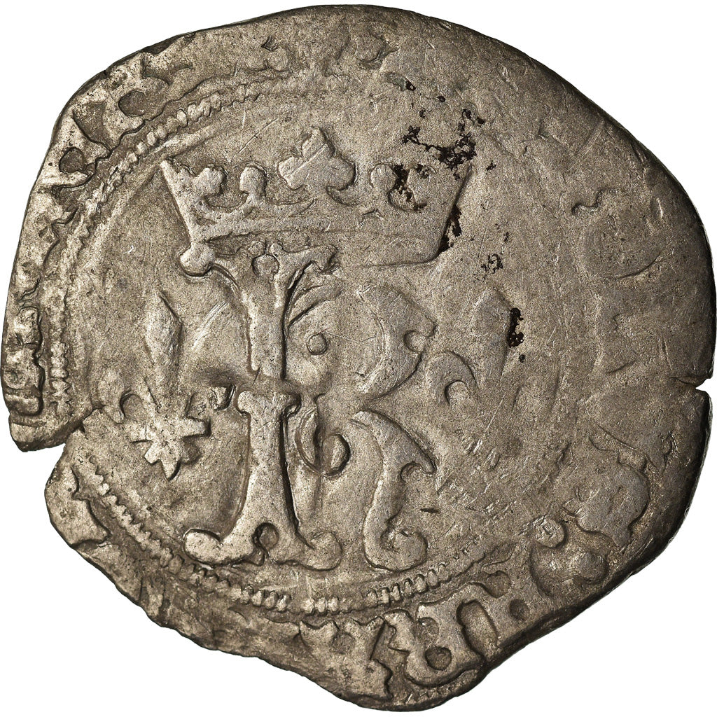 Moeda, França, Bretagne, Charles VIII, Karolus de Bretagne, Rennes, VF(20-25)