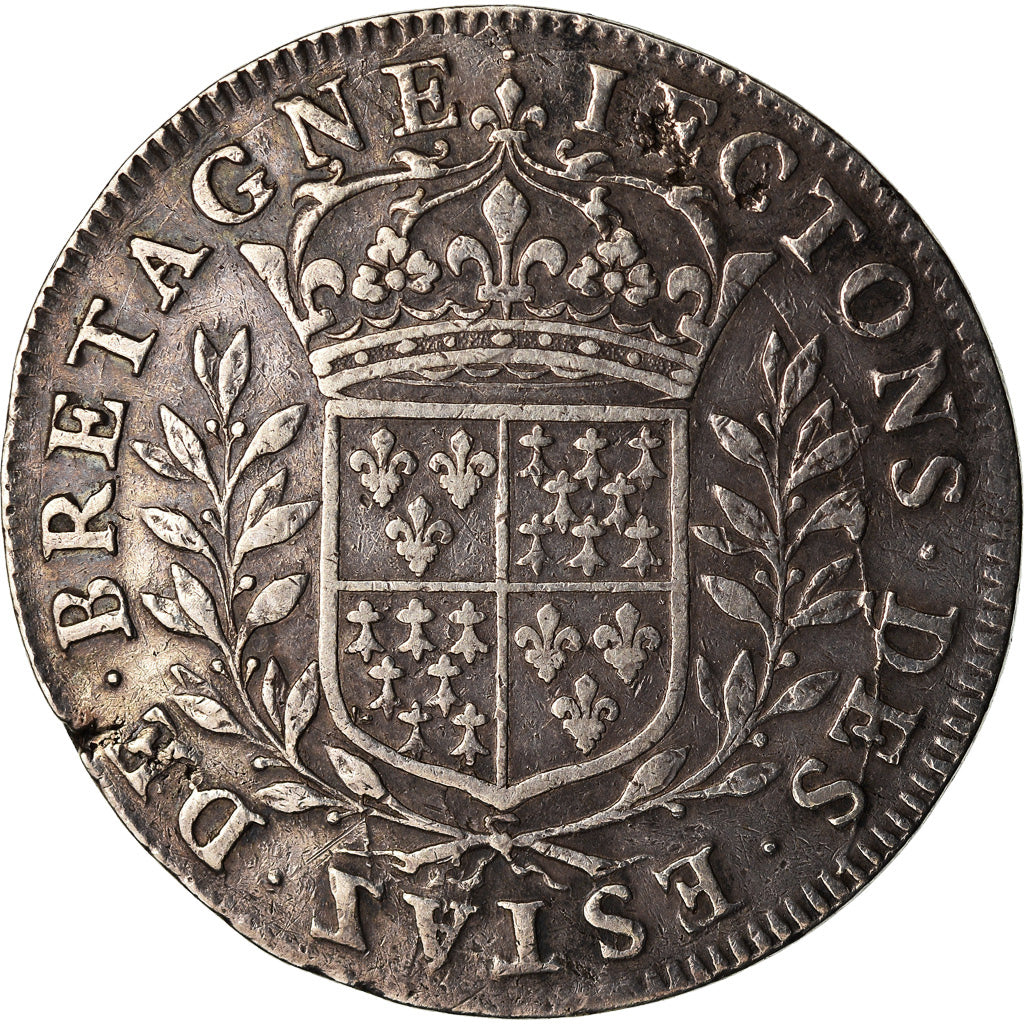 France, Jeton, Royal, Louis XIV, états de Bretagne, hermine, TTB, Argent
