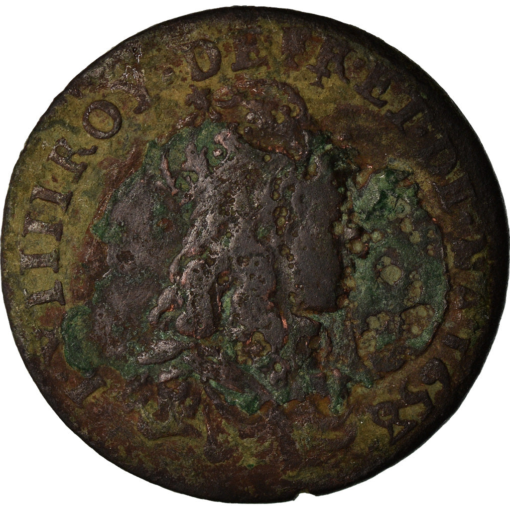 Munten, Frankrijk, Louis XIV, Liard de France au buste juvénile, deuxième