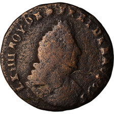 Monnaie, France, Louis XIV, Liard de France au buste âgé, troisième type