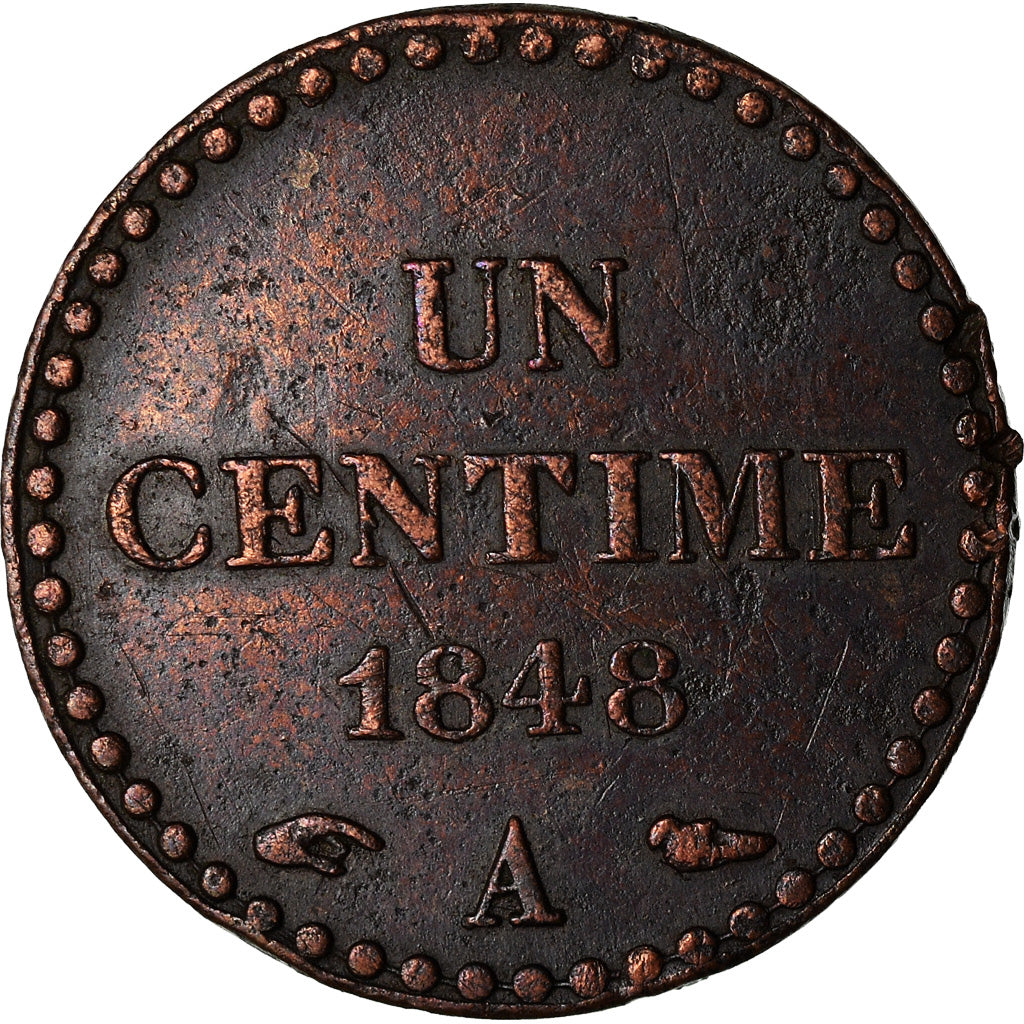 Coin, France, Dupré, Centime, 1848, Paris, VF(30-35), Bronze, KM:754