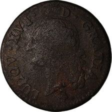 Moneda, Francia, Louis XVI, Sol ou sou, Sol, 1791, Paris, BC, Cobre, KM:578.1