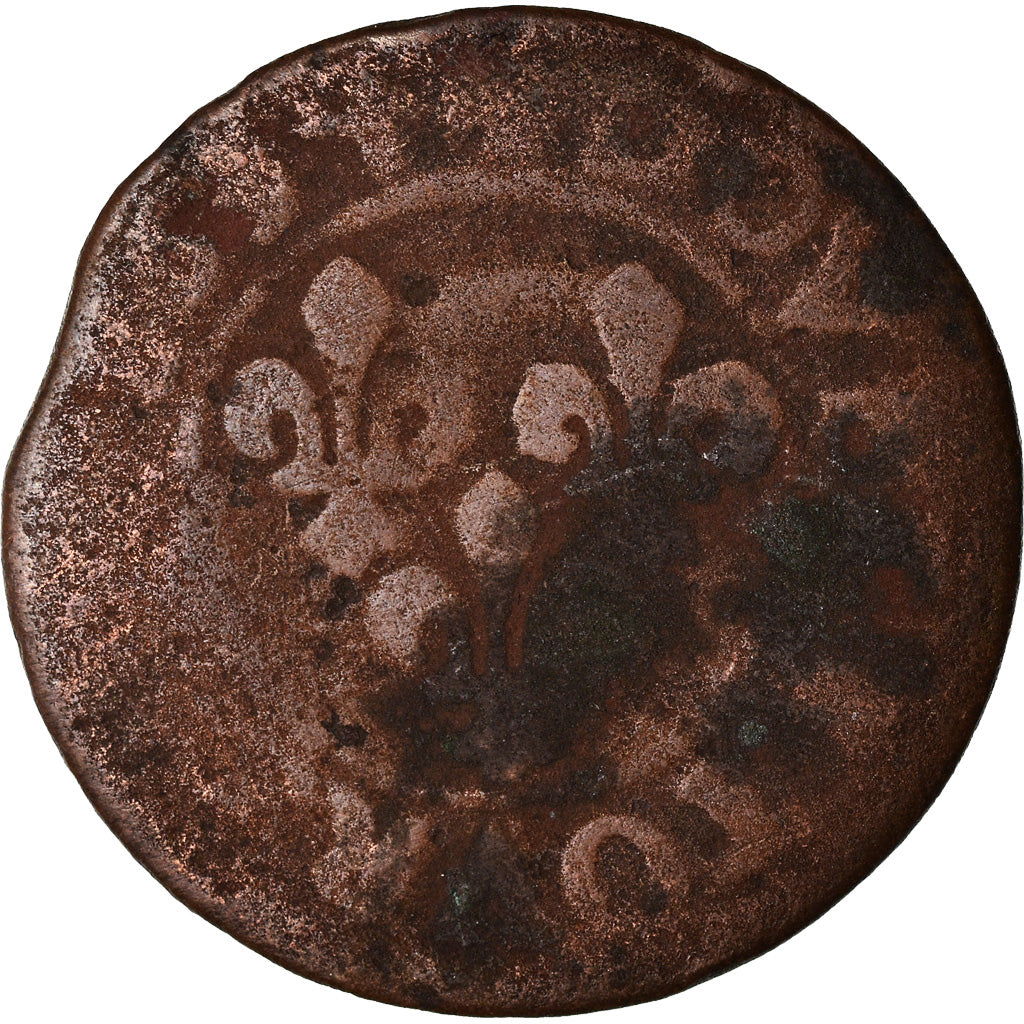 Münze, Frankreich, Louis XIII, Double tournois, buste juvénile au col fraisé