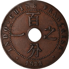 Monnaie, FRENCH INDO-CHINA, Cent, 1922, Paris, TTB, Bronze, KM:12.1