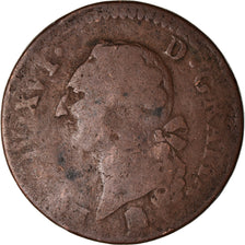 Munten, Frankrijk, Louis XVI, Sol ou sou, Sol, 1787, Bordeaux, ZG+, Koper