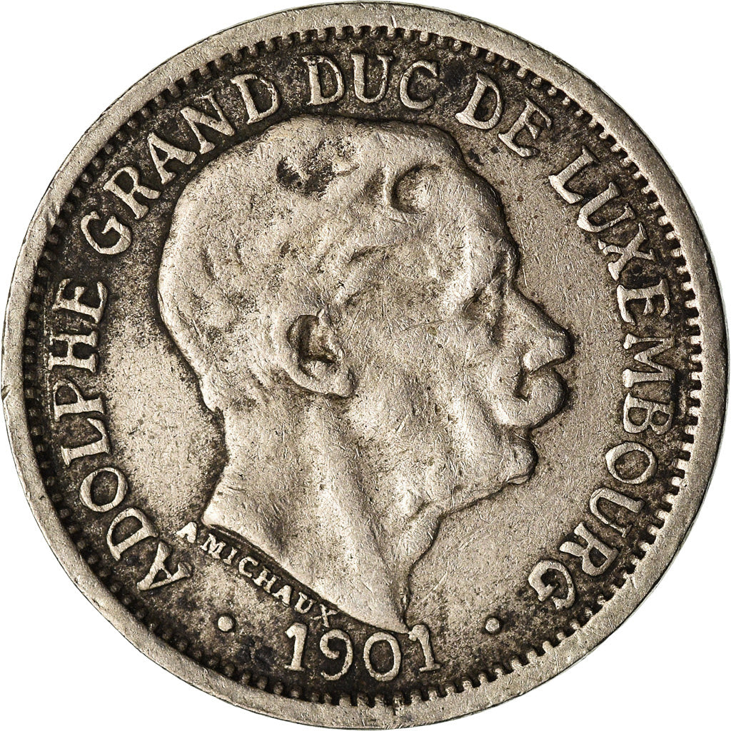 Münze, Luxemburg, Adolphe, 10 Centimes, 1901, SS, Copper-nickel, KM:25