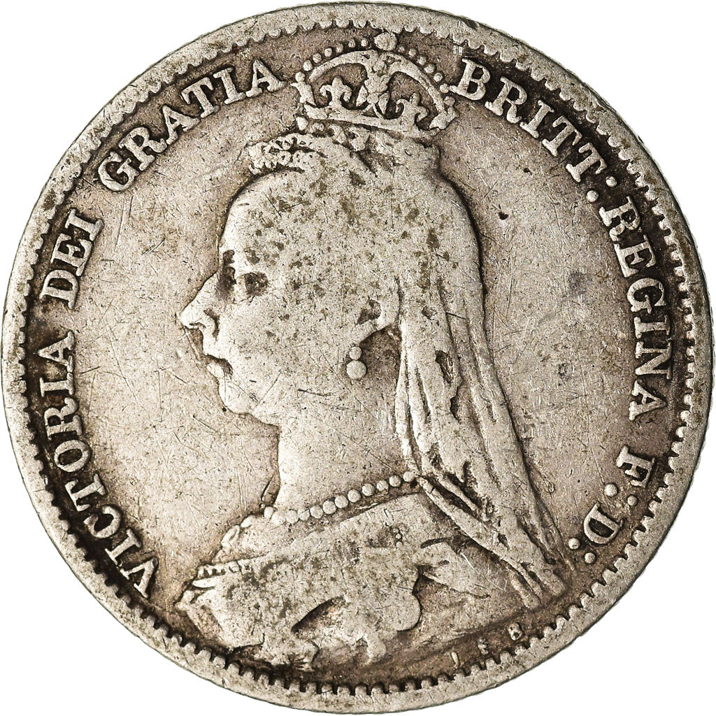Moneta, Gran Bretagna, Victoria, 6 Pence, 1891, MB+, Argento, KM:760