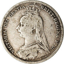 Moneta, Gran Bretagna, Victoria, 6 Pence, 1891, MB+, Argento, KM:760