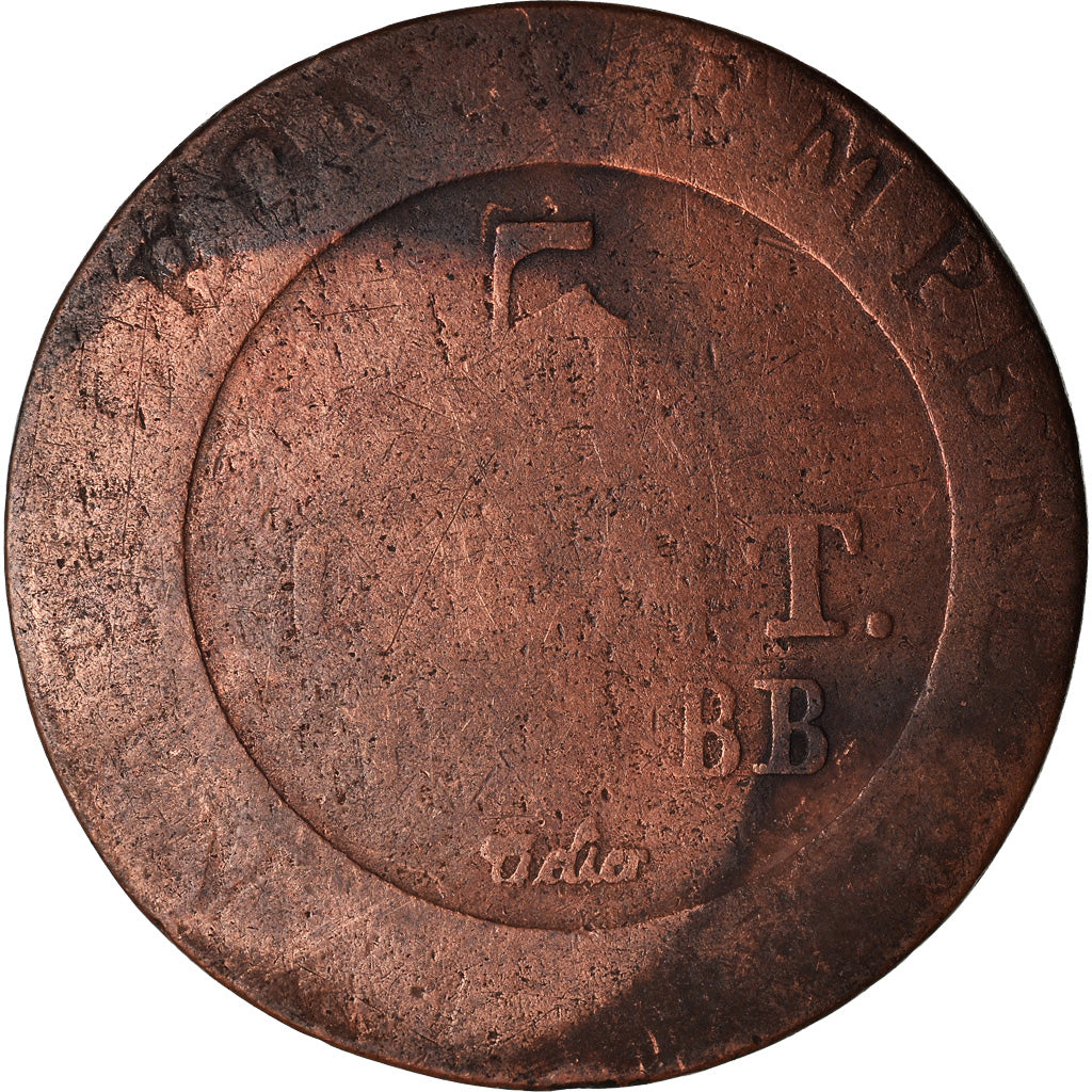 Monnaie, France, Napoléon I, 5 Centimes, 1808, Strasbourg, TB, Cuivre