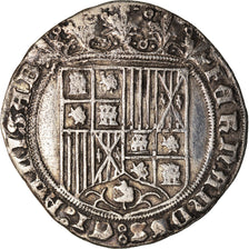 Münze, Spanien, Ferdinand & Isabella, Real, Burgos, SS, Silber